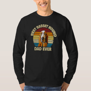 T-shirt Meilleur papa Basset Hound de tous les temps Basse