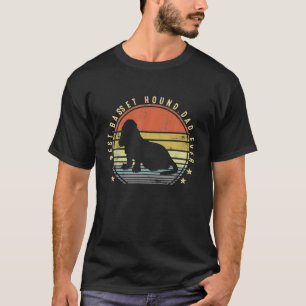 T-shirt Meilleur papa basset hound ever Cadeaux papa Amour