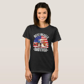 T-shirt Meilleur Papa Beagle Chien 4 Juillet Drapeau Améri (Devant entier)