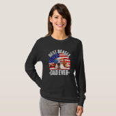 T-shirt Meilleur Papa Beagle Chien 4 Juillet Drapeau Améri (Devant entier)