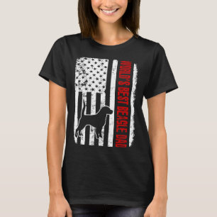 T-shirt Meilleur Papa Beagle du Monde Drapeau Américain