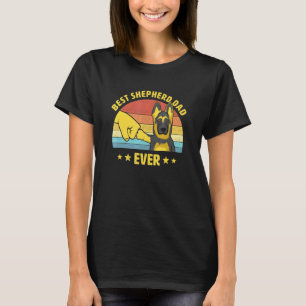 T-shirt Meilleur Papa Berger Allemand Homme Vintage Cadeau