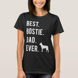 T-shirt Meilleur papa Bostie pour homme chien Boston Terri