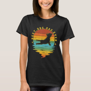 T-shirt Meilleur Papa Bouledogue Français Yoga Vintage 70s
