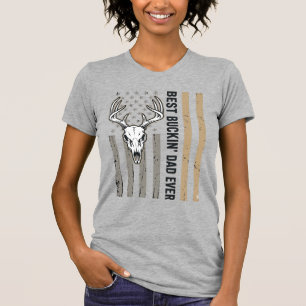 T-shirt Meilleur Papa Buckin Cerf Chasse Chemise Vintage D