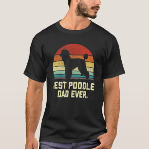 T-shirt Meilleur papa caniche vintage de tous les temps C