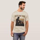 T-shirt Meilleur Papa Chat (Devant entier)