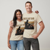 T-shirt Meilleur Papa Chat (Unisexe)