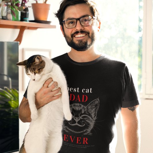 T-shirt Meilleur papa chat définition | Face de chat migno