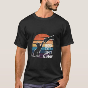 T-shirt Meilleur Papa Chat du Monde Bump Fist Papa Rétro D
