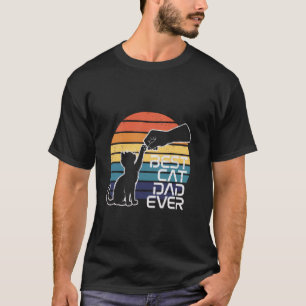 T-shirt Meilleur Papa Chat du Monde Bump Fist Papa Vintage