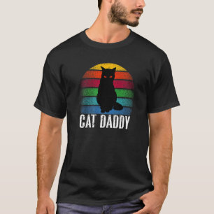 T-shirt Meilleur Papa Chat du Monde Coloré avec Lunettes d