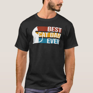 T-shirt Meilleur Papa Chat du Monde I Chaton Rétro Vintage