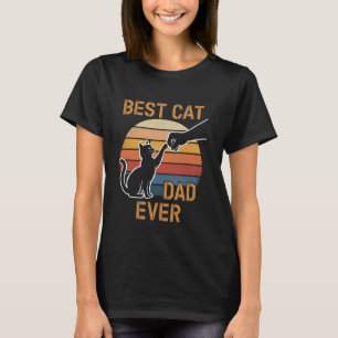 T-shirt Meilleur Papa Chat du Monde Poing Bump Vintage Drô