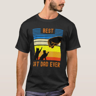 T-shirt Meilleur Papa Chat du Monde Poing pour les Papas d