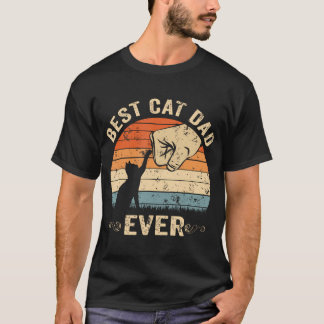 T-shirt Meilleur Papa Chat du Monde Vintage Fête des Pères