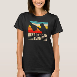 T-shirt Meilleur papa chat du monde Vintage papa chat