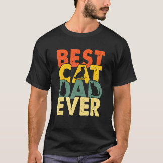 T-shirt Meilleur Papa Chat du Monde Vintage Papa Chat Fête