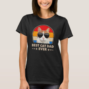T-shirt Meilleur Papa Chat du Monde Vintage Rétro Papa Cha