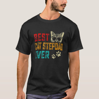 T-shirt Meilleur Papa Chat Étape Jamais Famille Animal Fam