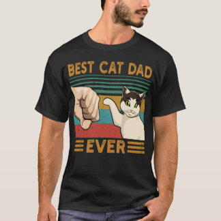 T-shirt Meilleur Papa Chat Incroyable Drôle Vintage T-Shir