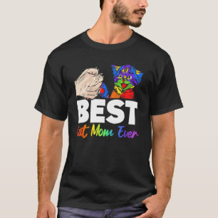 T-shirt Meilleur Papa Chat Jamais Coloré Arc-en-ciel Fête