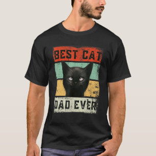 T-shirt Meilleur papa chat jamais drôle vintage rétro en d