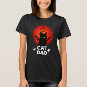 T-shirt Meilleur papa chat ninja de tous les temps Fête de