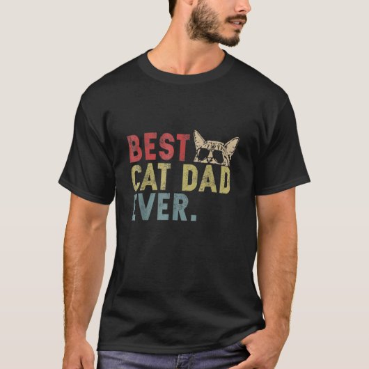 T-shirt Meilleur Papa Chat pour Homme (Devant)