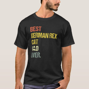 T-shirt Meilleur Papa Chat Rex Allemand pour Hommes Chat