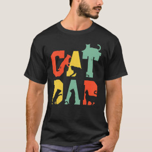 T-shirt Meilleur papa chat vintage Bonne fête des pères