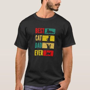 T-shirt Meilleur papa chat vintage Chat Hommes Fête des
