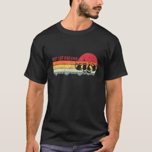 T-shirt Meilleur Papa Chat Vintage Papa Chat