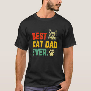 T-shirt Meilleur Papa Chat Vintage Papa Chat Fête des Pèr