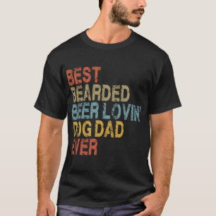 T-shirt Meilleur Papa Chien Amoureux de Bière à Barbe