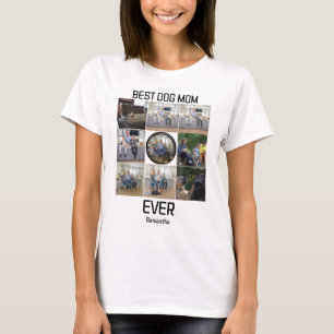 T-shirt Meilleur papa chien jamais Collage photo personnal