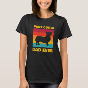T-shirt Meilleur papa Corgi Pembroke Welsh Corgi Propriéta