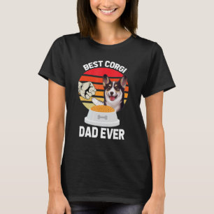 T-shirt Meilleur papa Corgi rétro vintage propriétaire de