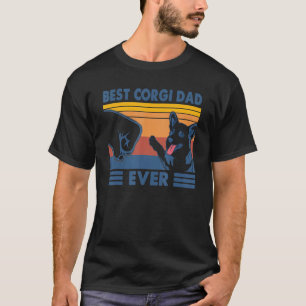 T-shirt Meilleur Papa Corgi Vintage Fist Bump Corgi