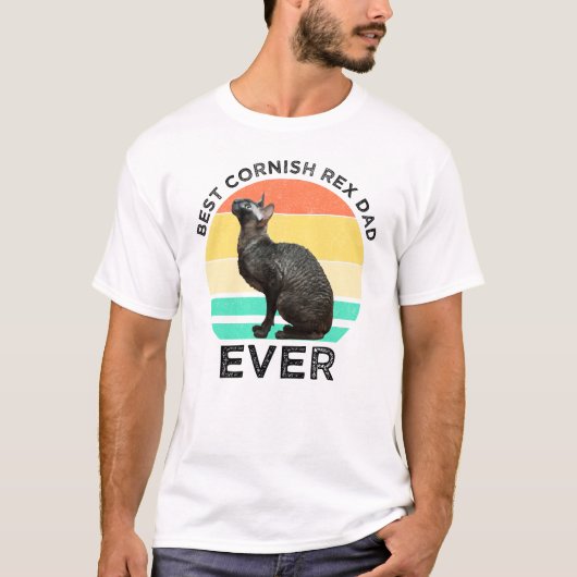 T-shirt Meilleur Papa Cornish Rex de tous les temps (Devant)