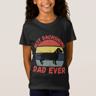 T-Shirt Meilleur papa dachshund jamais citer drôle