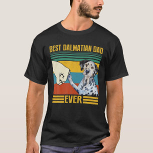 T-shirt Meilleur Papa Dalmatien Vintage Pour Papa
