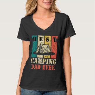 T-shirt Meilleur Papa de Camping Homme Jamais Camper Père