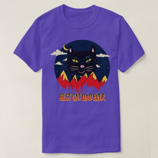 T-shirt Meilleur papa de chat (Design devant)