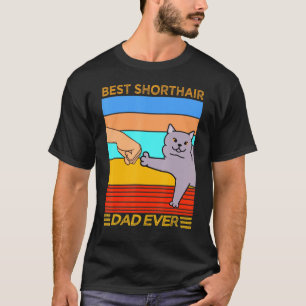 T-shirt Meilleur papa de chat British Shorthair de tous le