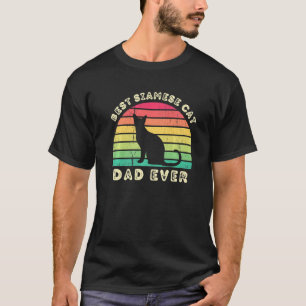 T-shirt Meilleur papa de chat siamois pour hommes fête des