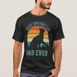 T-shirt Meilleur Papa de Chat Sphynx Vintage Homme Jamais