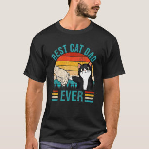 T-shirt Meilleur Papa de Chat Vintage Ever Fist Bump