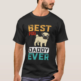 T-shirt Meilleur Papa de Chien Carlin Pour Papa Amateur de