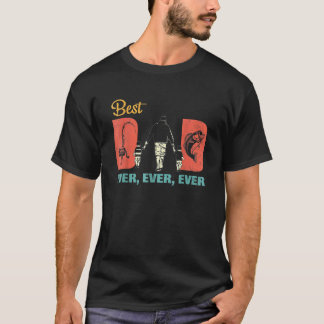 T-shirt Meilleur Papa de Pêcheur de Tous les Temps Pêcheur